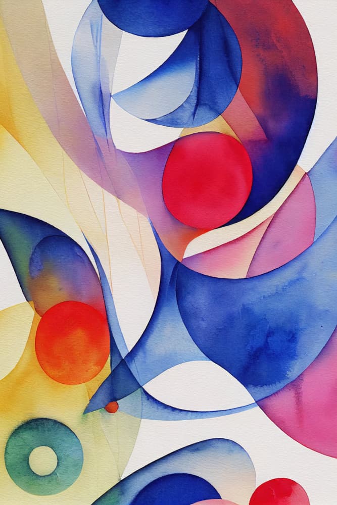 Colorful Abstract Shapes by Mauro — canvas wall art