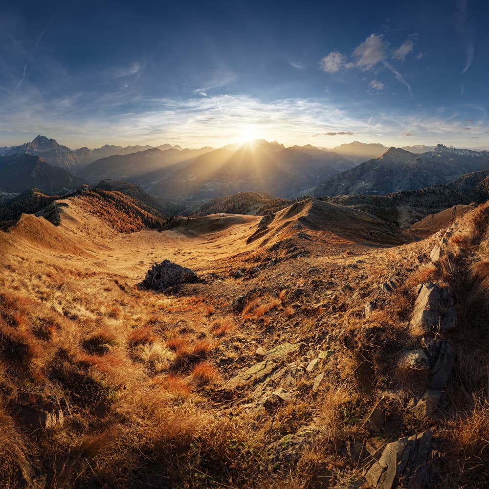 Majestic Mountain Sunset by Martin Strouhal QEP — canvas wall art