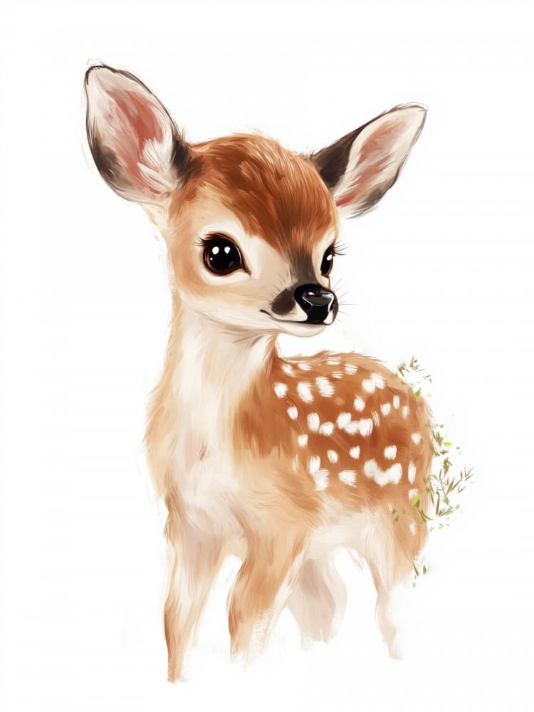 Fawn's Gentle Stare by Treechild — canvas wall art