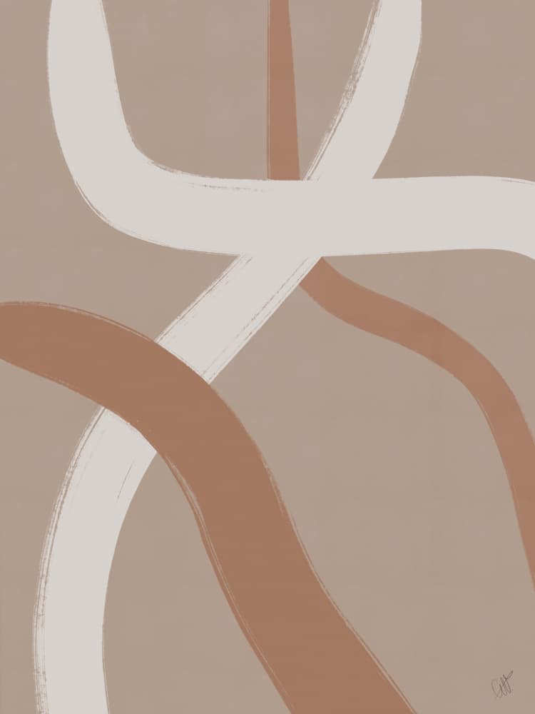 Warm Abstract Lines by Anne-Marie Volfova — canvas wall art