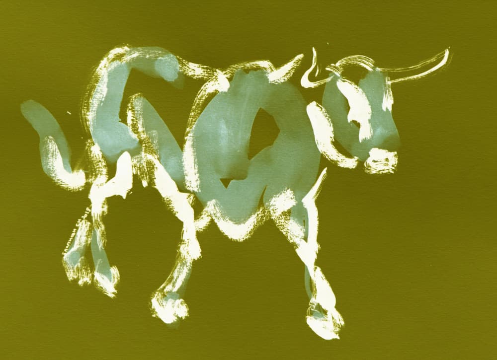 Dynamic Abstract Bull by Santhosh ch — canvas wall art