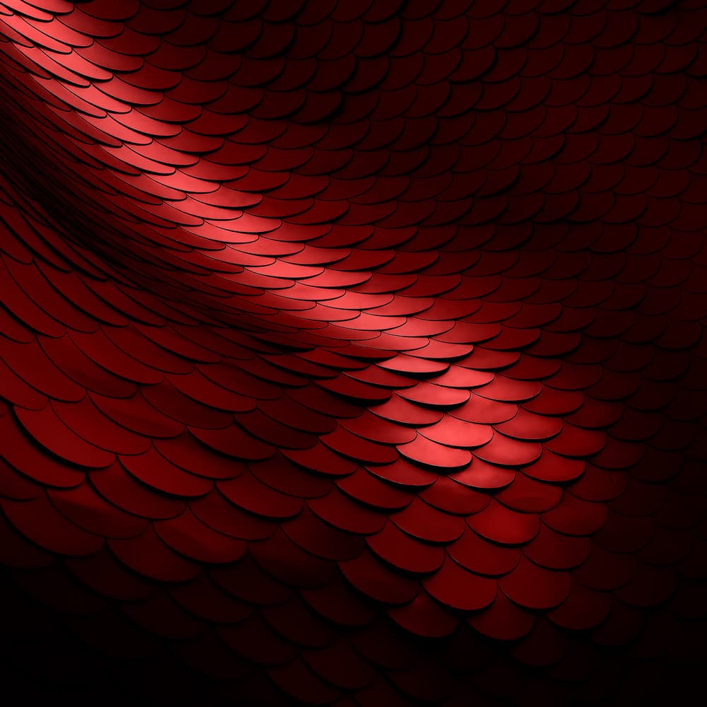 Shimmering Red Scales by Marc Huybrighs — canvas wall art