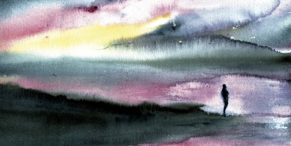 Serene Twilight Figure by RodMacIver — canvas wall art