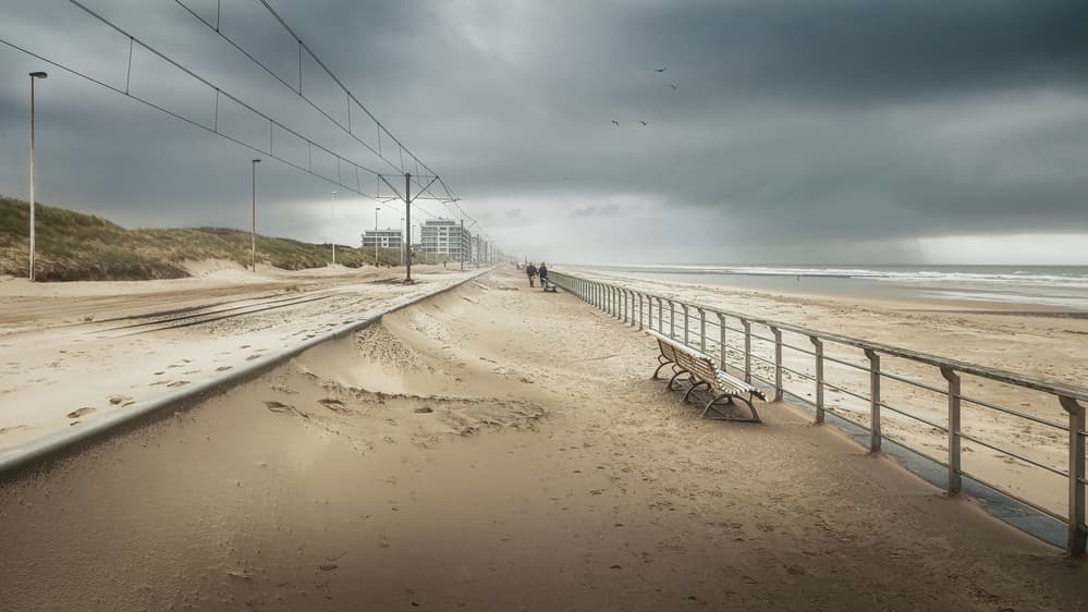 Stormy Coastal Tracks by Bruno Flour — canvas wall art