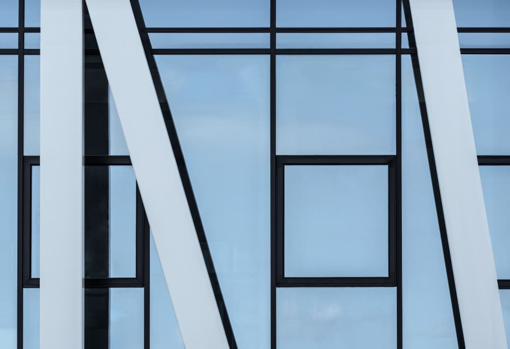 Geometric Glass Facade by Stephan Rückert — canvas wall art
