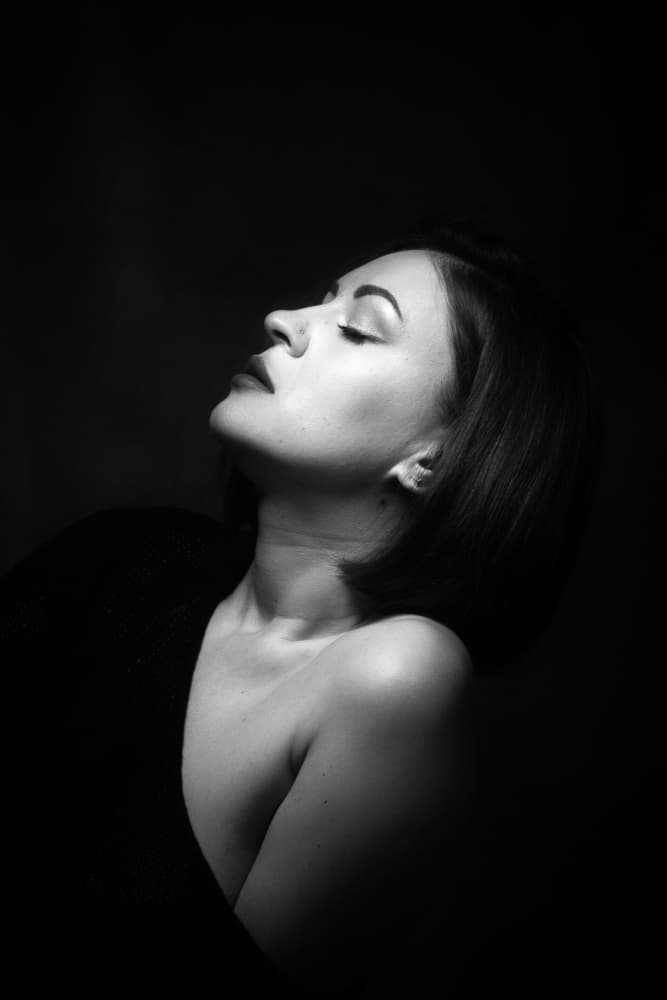 Serene Woman Profile by Ruth Franke — canvas wall art