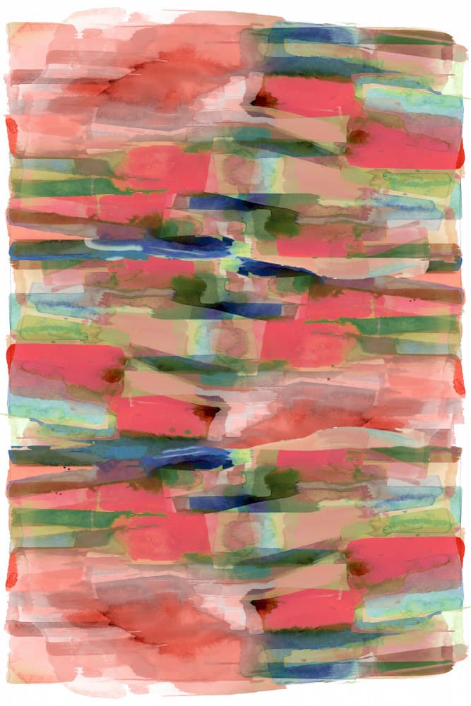 Vibrant Layered Abstract Strokes by cartissi — canvas wall art