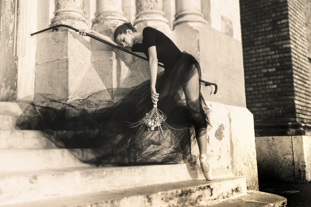 Graceful Ballerina Resting by Bettina Tautzenberger — canvas wall art