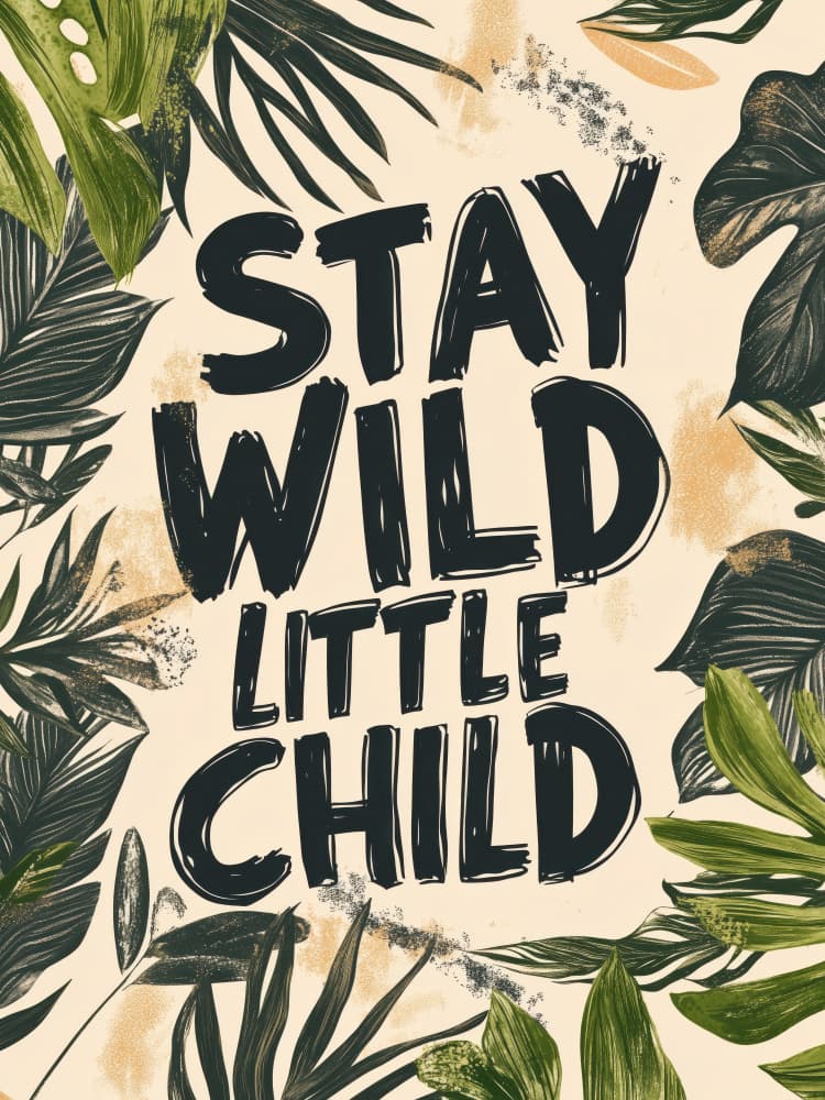 Stay Wild Foliage by Treechild — canvas wall art