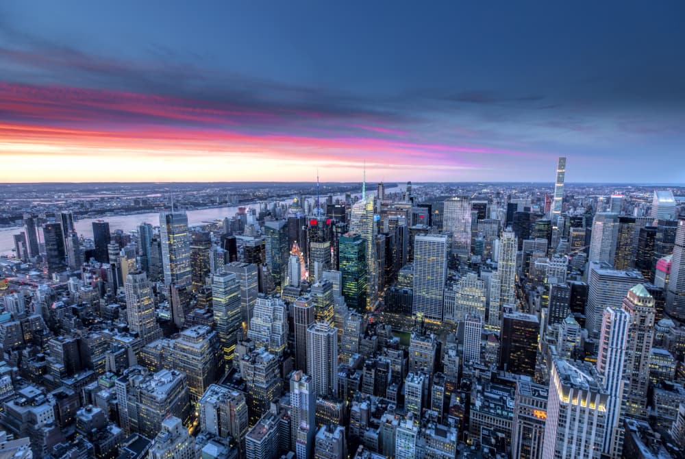 New York City Dusk by Ashley Sowter — canvas wall art
