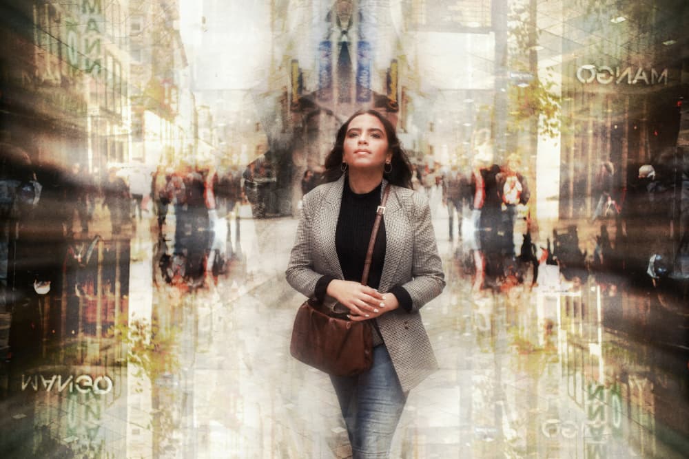 Stylish City Reflections by Holger Droste — canvas wall art