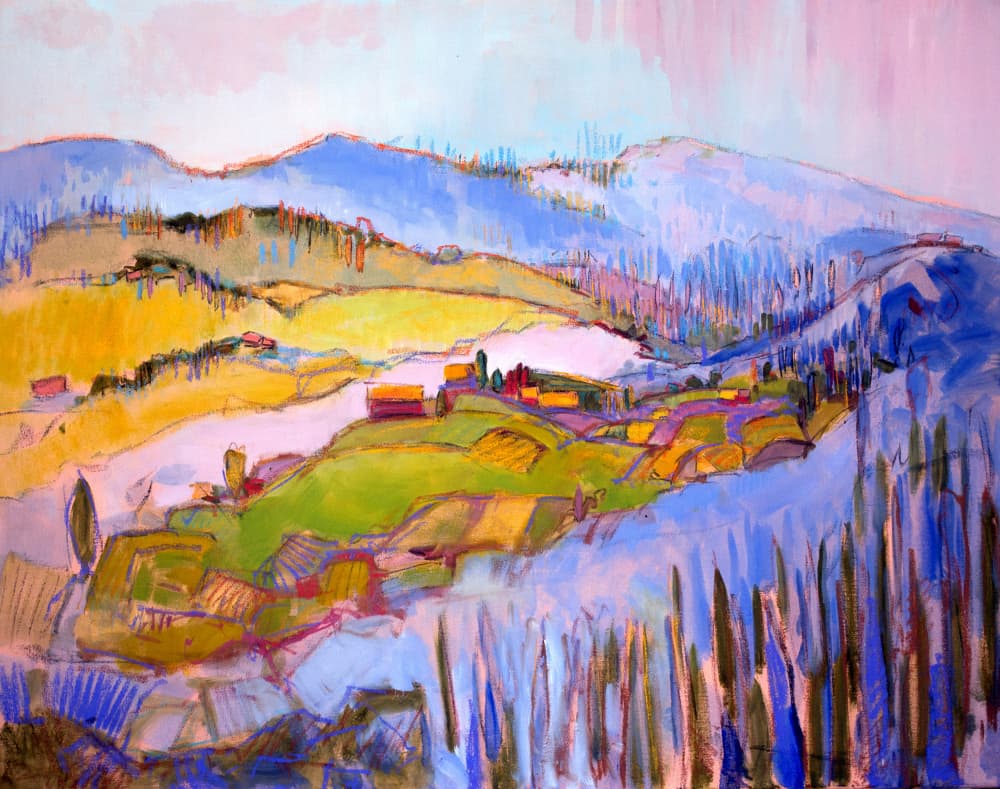 Colorful Hillscape by Dorothy Fagan — canvas wall art