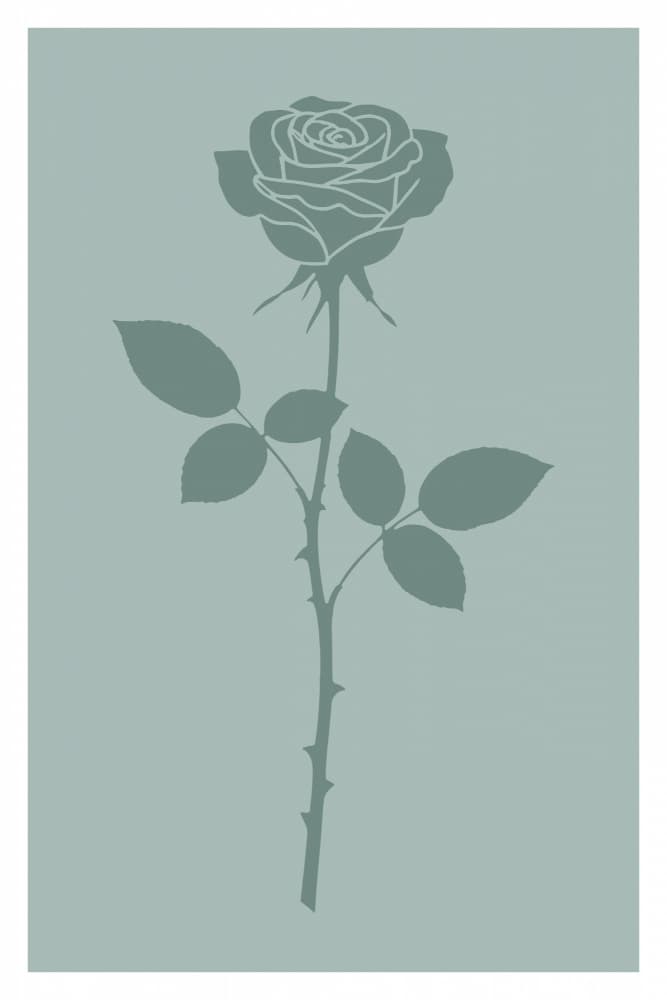 Elegant Rose Silhouette by casa cartissi — canvas wall art