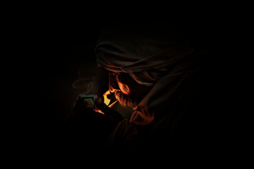 Firelight Smoker by Svetlin Yosifov — canvas wall art