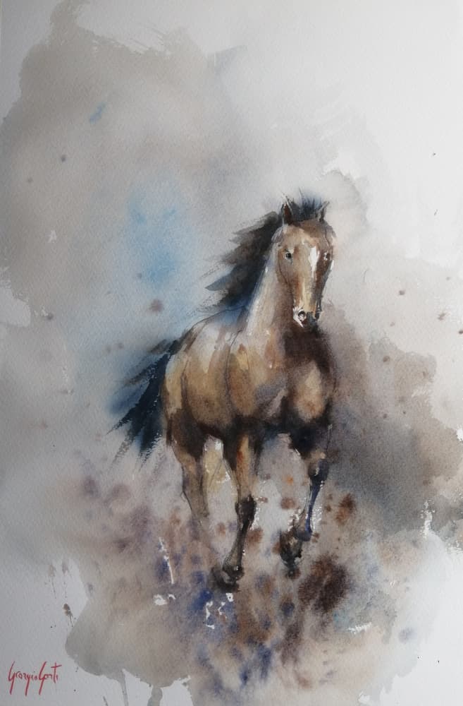 Wild Horse Gallop by Giorgio Gosti — canvas wall art