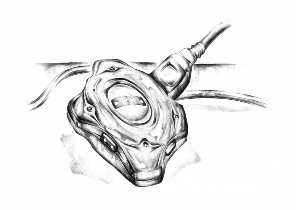 Futuristic Tech Sketch by Kulik — canvas wall art