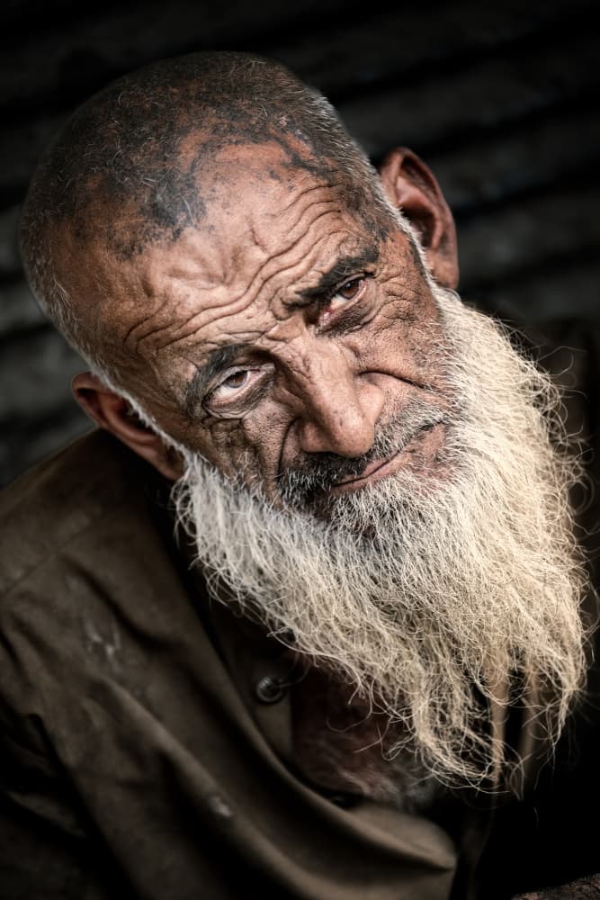Man With White Beard by Trevor Cole — canvas wall art