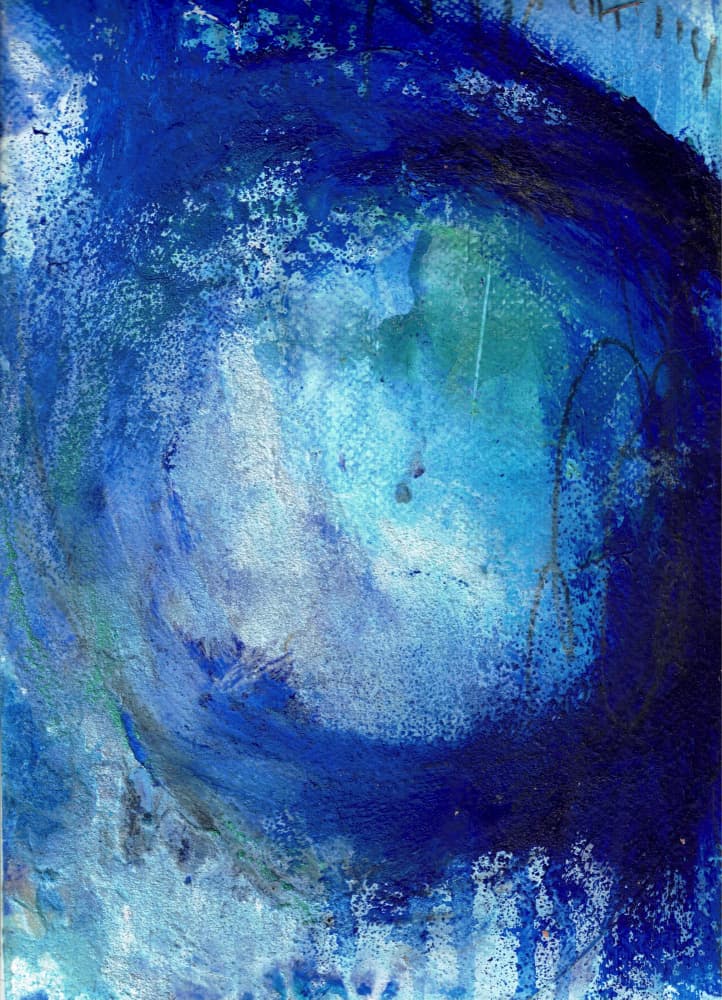 Deep Blue Swirl by Deb Chaney — canvas wall art