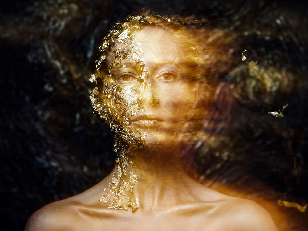 Golden Ethereal Portrait by Photographer — canvas wall art