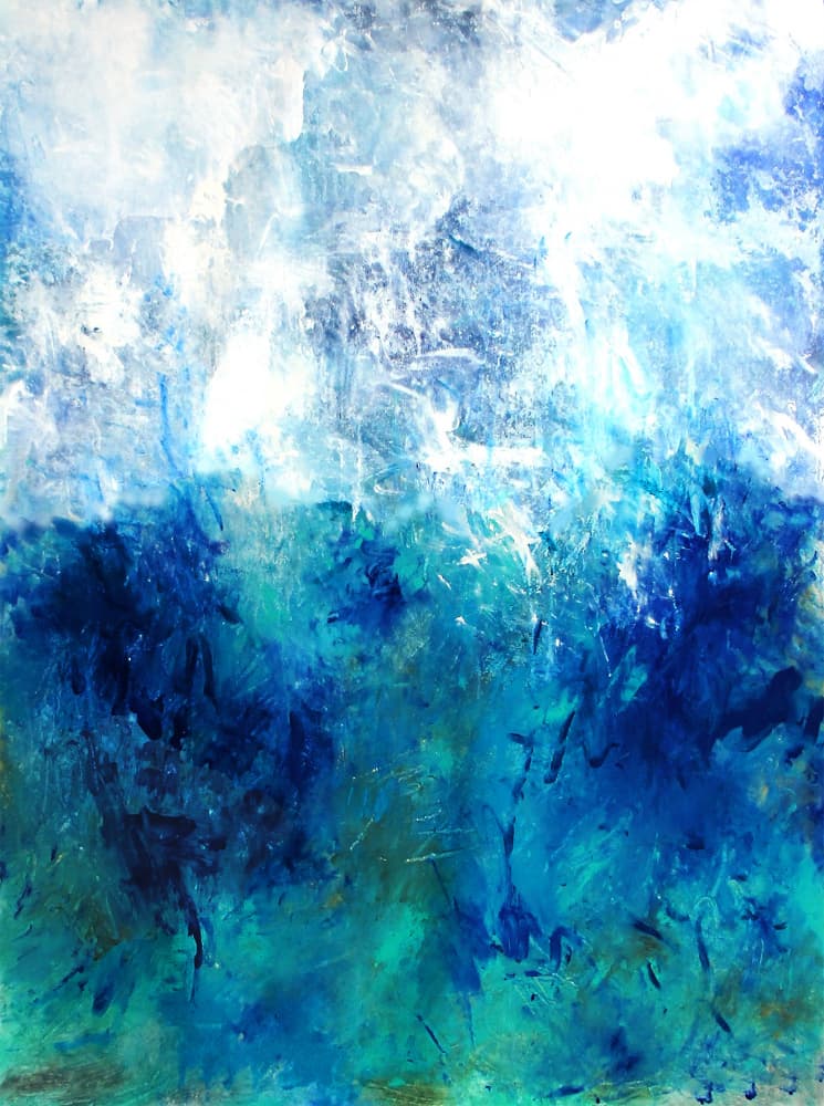 Abstract Ocean Flow by Ron Halfant — canvas wall art