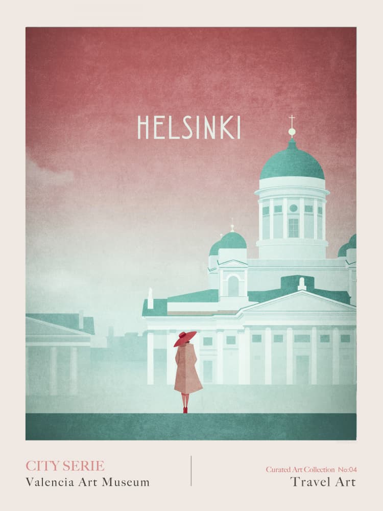 Helsinki -Helsinki Cathedral -Senate Square by Emel Tunaboylu — canvas wall art