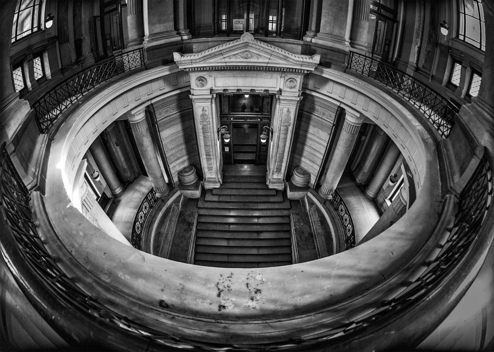 Historic Grand Staircase by Jef Van den Houte — canvas wall art