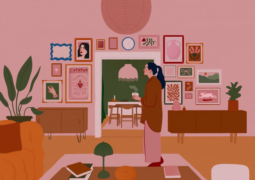 Cozy Living Room Moment by Ida Alvarsson — canvas wall art