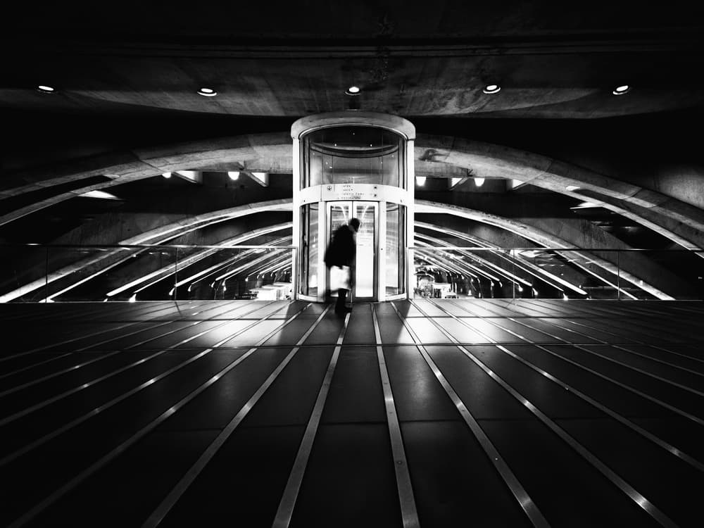 Modern Architectural Silhouette by Christophe Staelens — canvas wall art