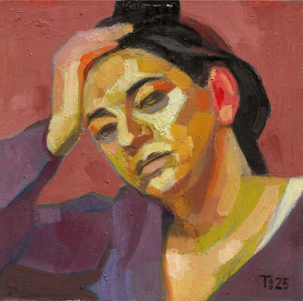 Pensive Woman Portrait by Tore Bahnson — canvas wall art