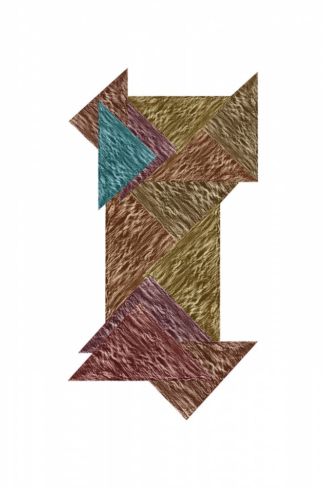 Textured Geometric Puzzle by cartissi — canvas wall art