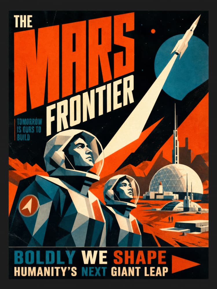 Bold Mars Frontier by Taudalpoi — canvas wall art