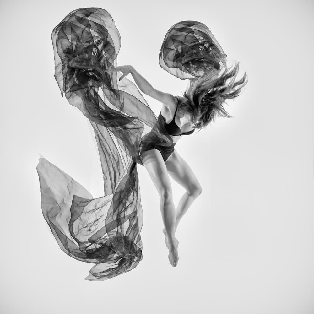 Ethereal Fabric Dance by Peter Elgar — canvas wall art