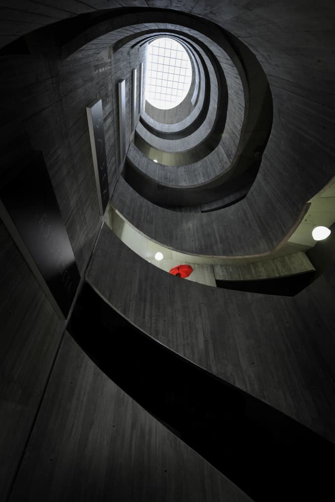 Brutalist Spiral Ascent by Jorge Pimenta — canvas wall art