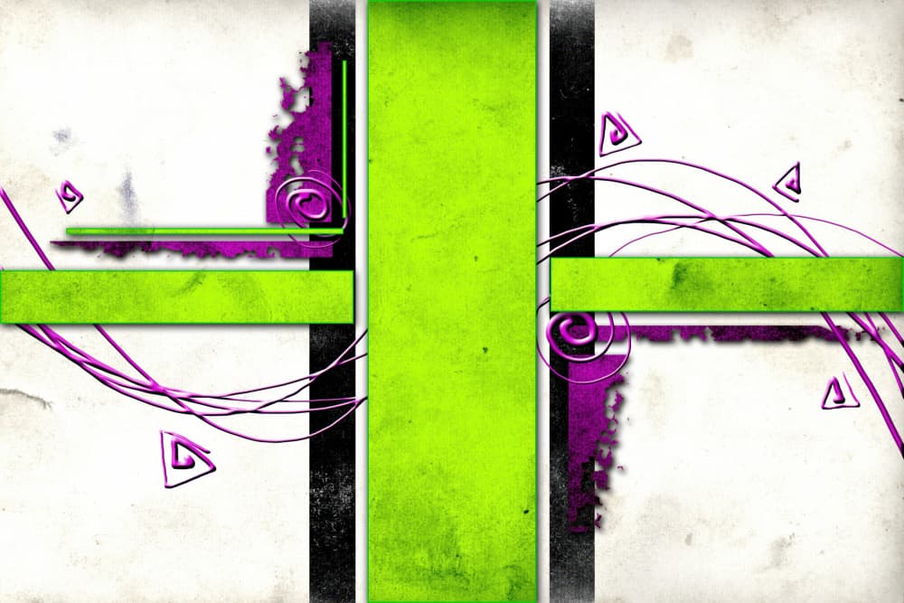 Green Cross by Rafal Kulik — canvas wall art