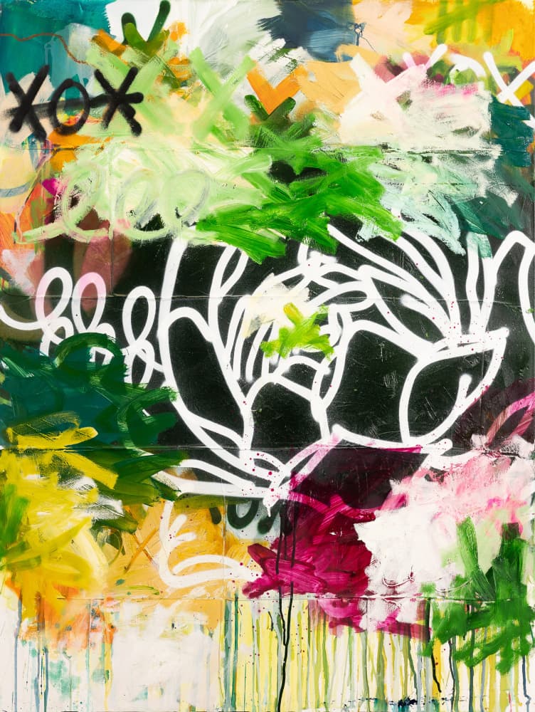 Bold Graffiti Gardens by kent youngstrom — canvas wall art