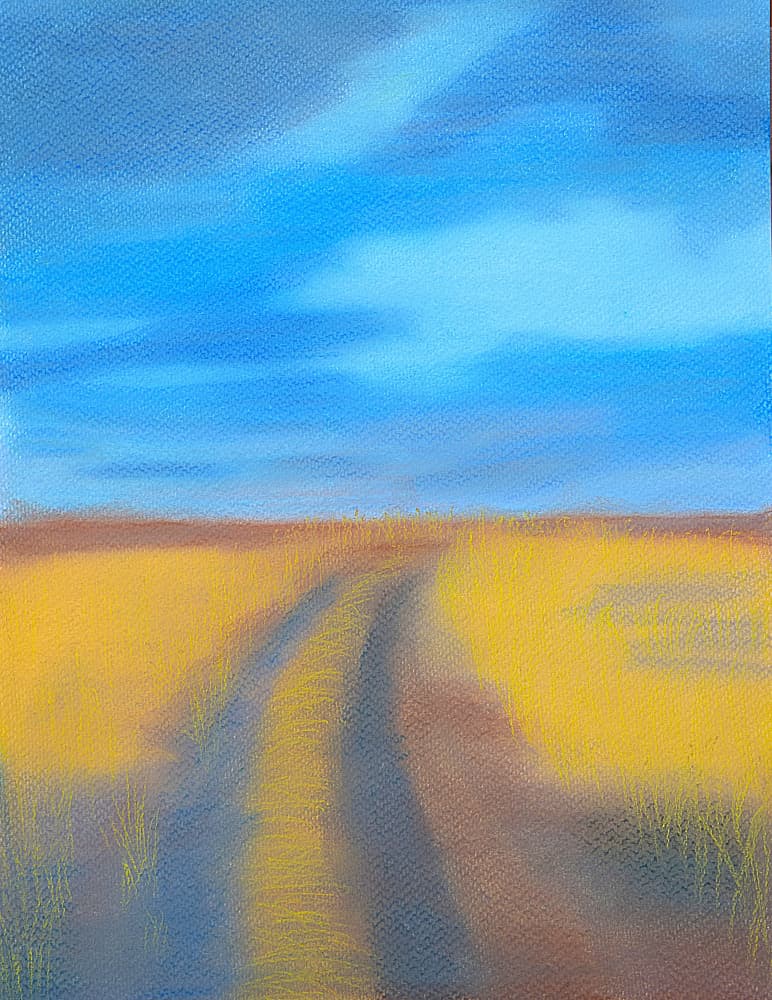 Path Through Golden Fields by Viktoriia Saunina — canvas wall art