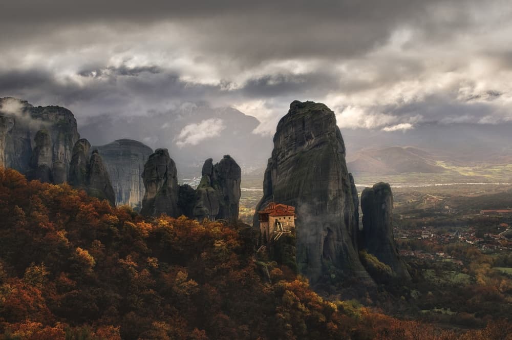 Ancient Meteora Monastery by Chris Kaddas — canvas wall art