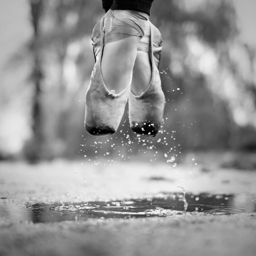 Ballet Puddle Jump by Howard Ashton-Jones — canvas wall art