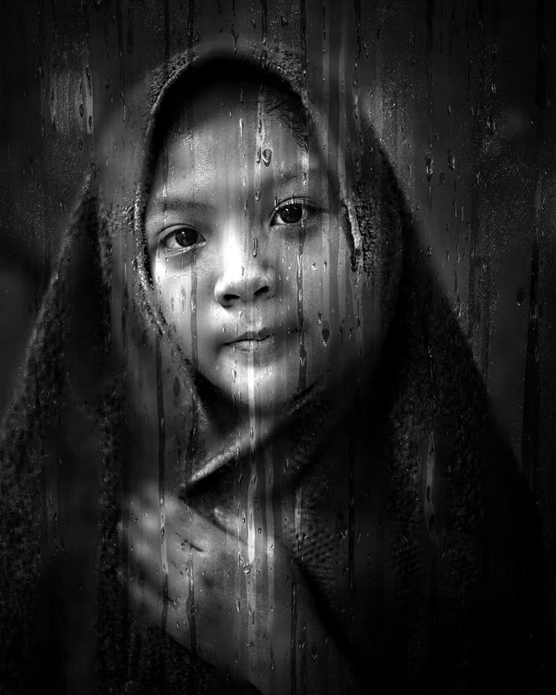 Young Girl Rainy Window by Anthony Skip — canvas wall art