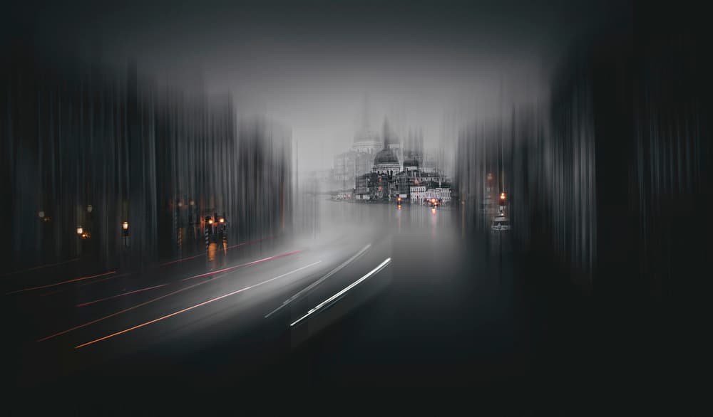 Blurred City Lights by Carmine Chiriacò — canvas wall art