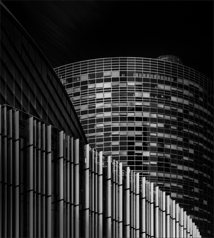 Sleek Urban Geometry by Gilbert Claes — canvas wall art