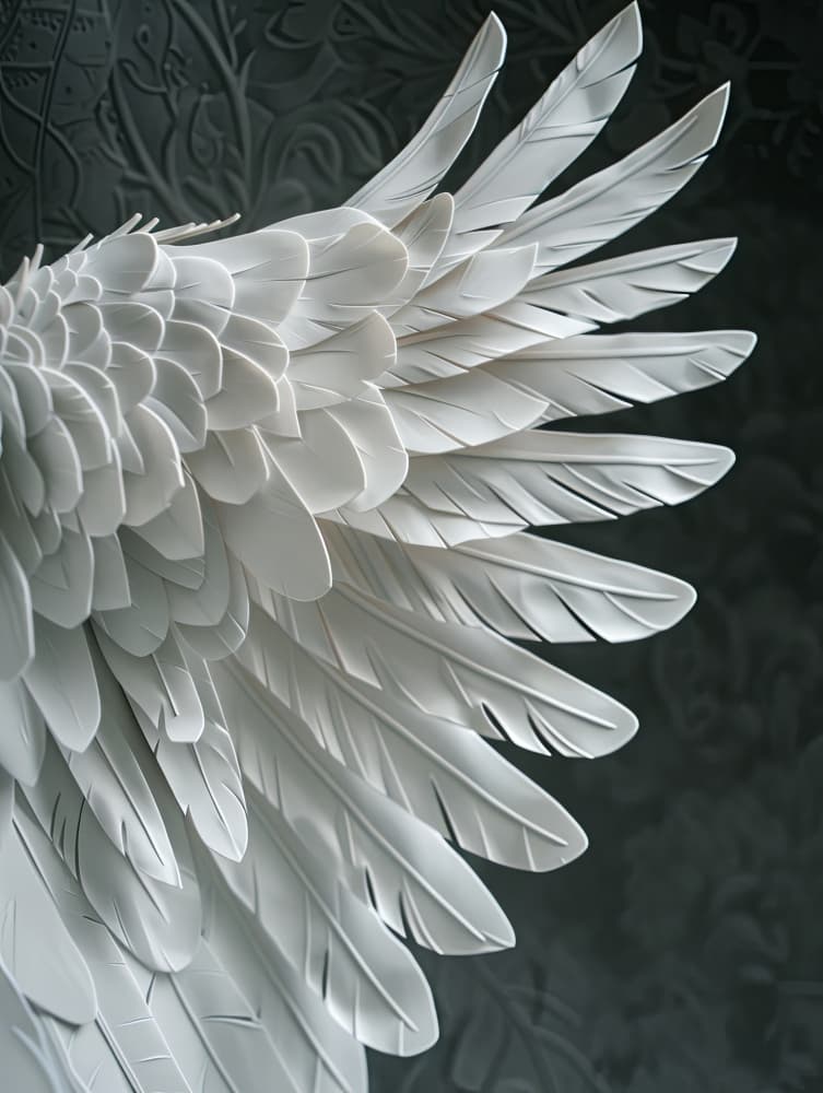 Ethereal White Wing by Bilge Paksoylu — canvas wall art