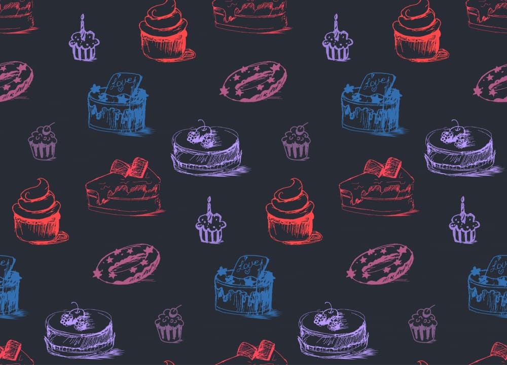 Sweet Cake Sketches by Marika Barsrsind — canvas wall art