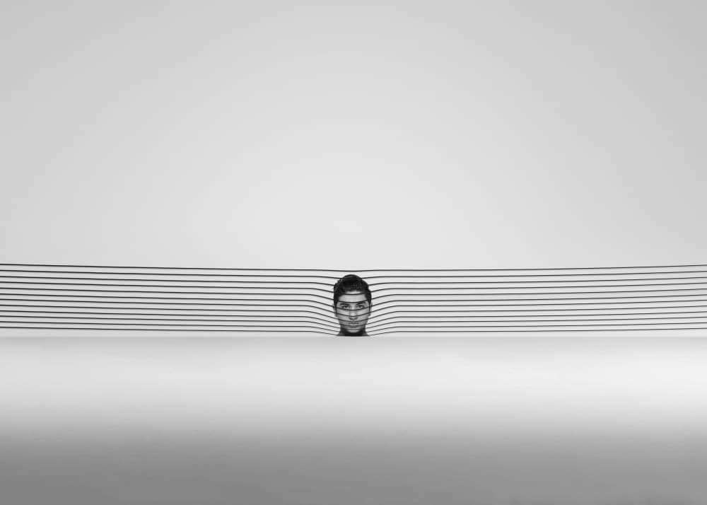 Peeking Through Stripes by alizolghadri93 — canvas wall art