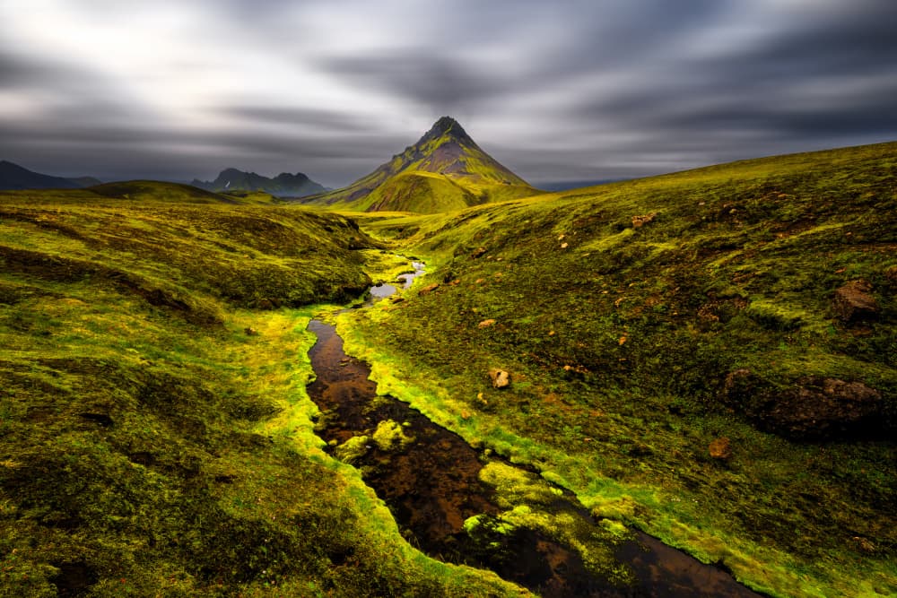 Mossy Peaks Stream by James Bian — canvas wall art