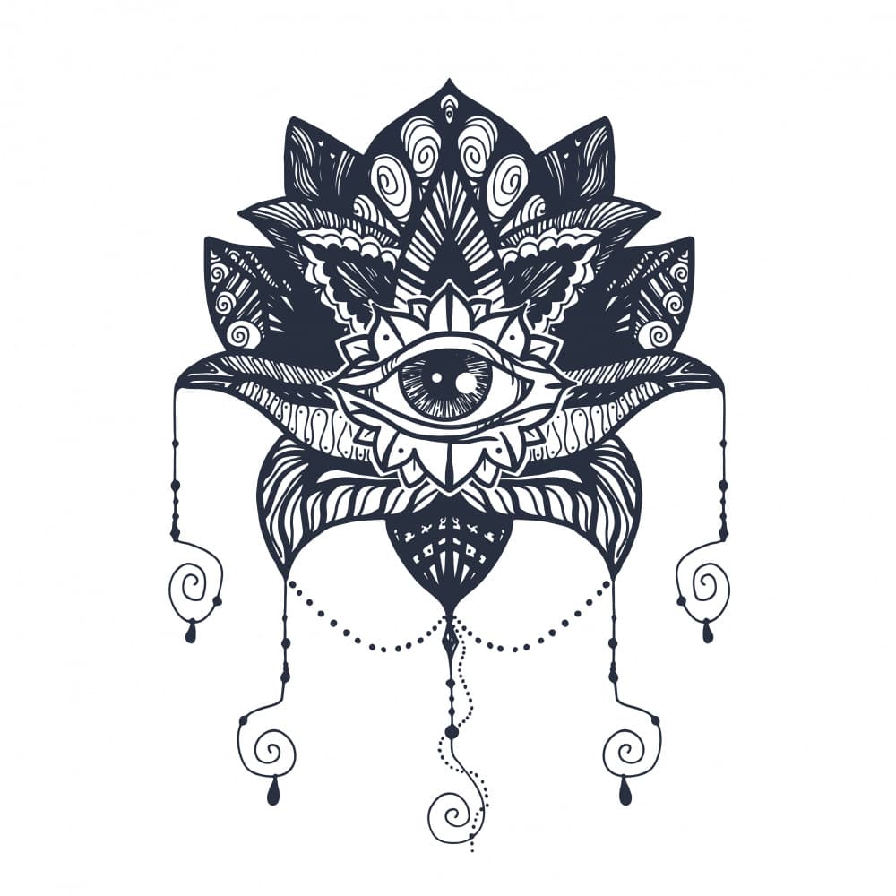 Mystic Lotus Eye by Marika Barsrsind — canvas wall art