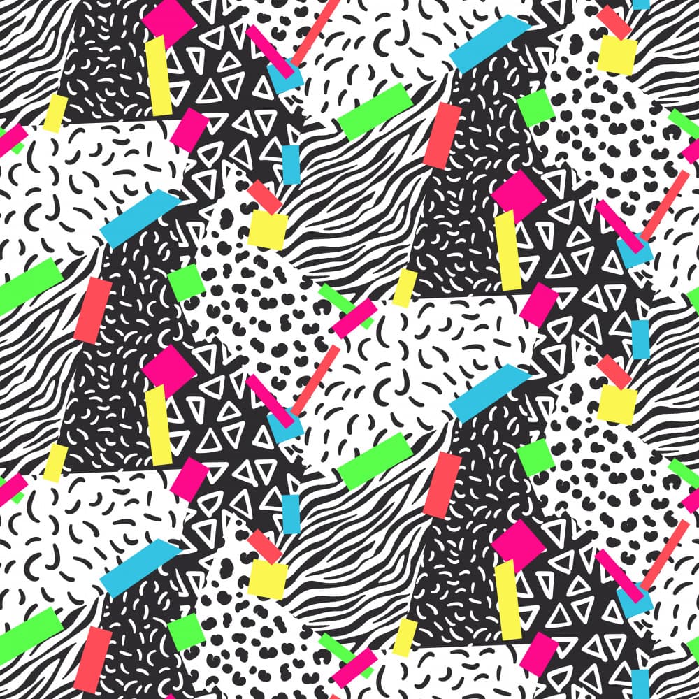 Neon Pattern Mix by Alexandra Weise — canvas wall art