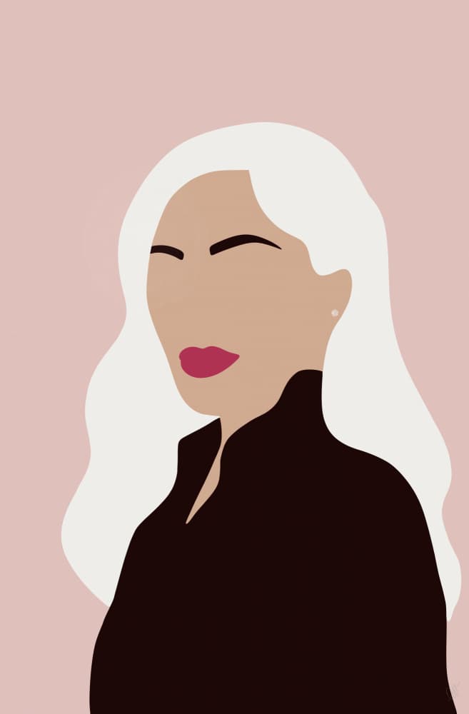 Modern Minimalist Woman by Anne-Marie Volfova — canvas wall art