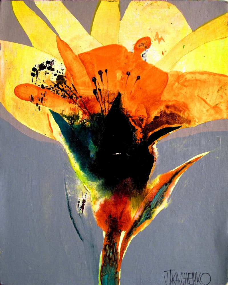 Vibrant Abstract Bloom by Victor Tkachenko — canvas wall art