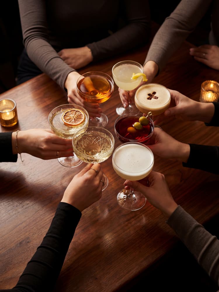 Friends Cocktail Cheers by Andreas Magnusson — canvas wall art